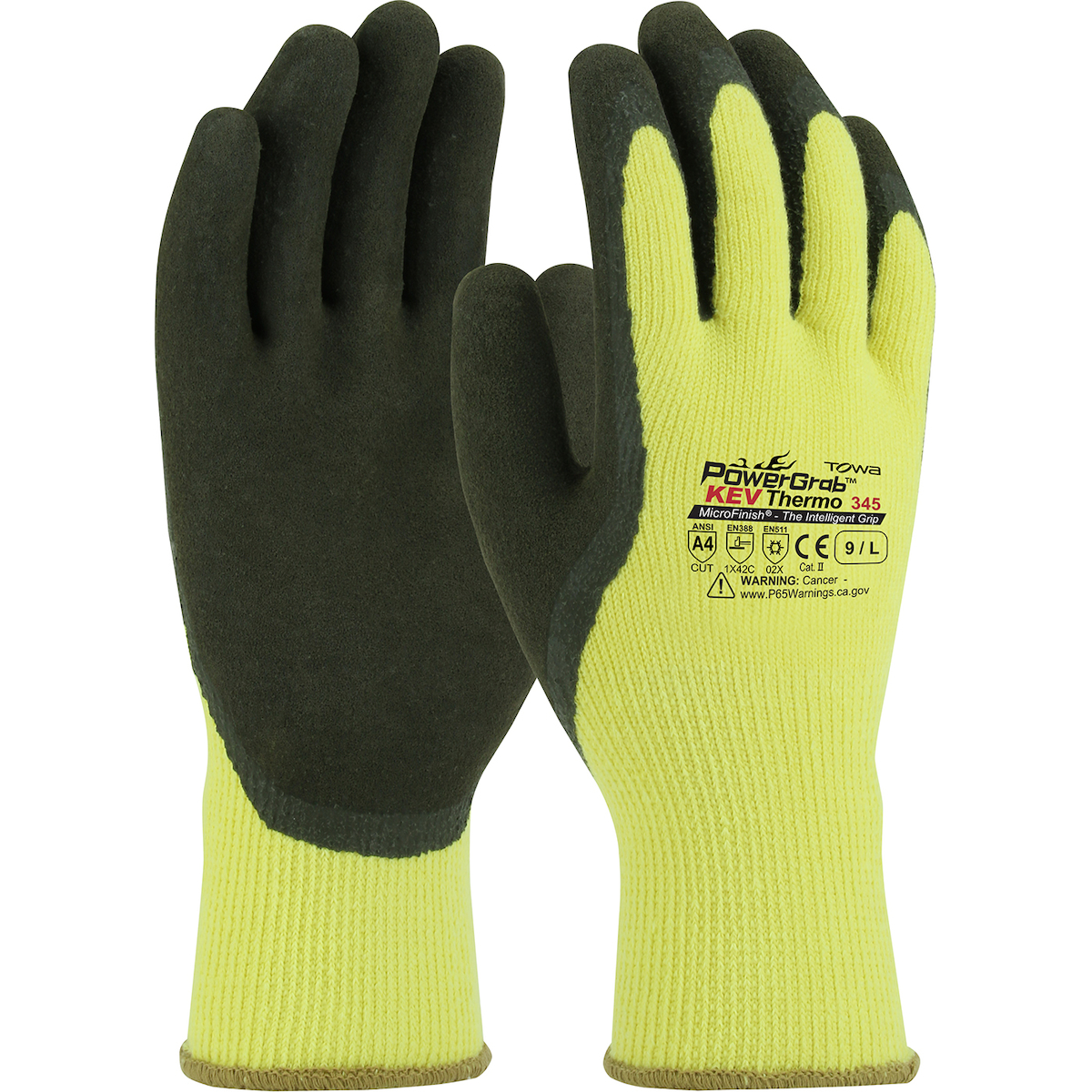 Seamless Knit DuPont™ Kevlar® / Acrylic Glove with Latex Coated MicroFinish Grip on Palm & Fingers