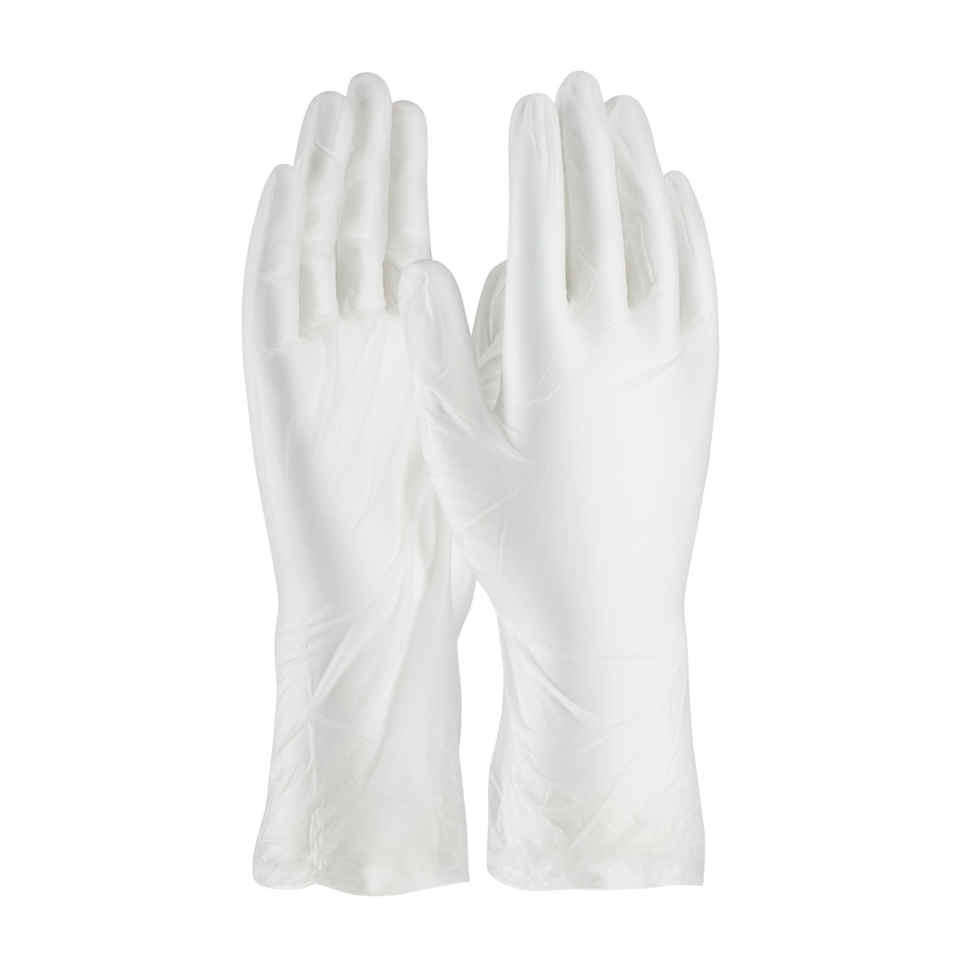 Single Use Class 100 Cleanroom Vinyl Glove with Finger Textured Grip - 12"