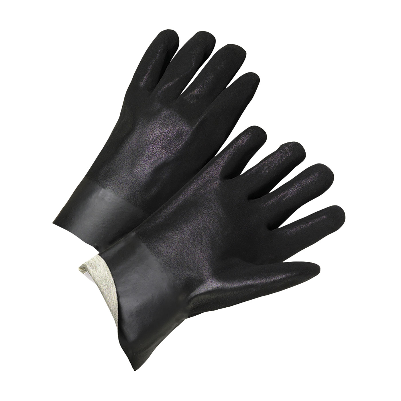 PVC Dipped Glove with Interlock Liner and Rough Sandy Finish - 14" Length