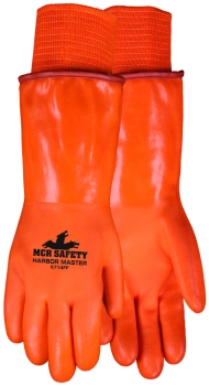 Harbor Master, Orange Double Dipped PVC, Foam and Polar Fleece Lined, 14 Inch