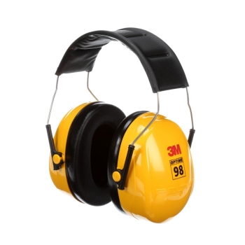 3M PELTOR Optime 98 Earmuffs, H9A, Over-The-Head, 10 pairs per case