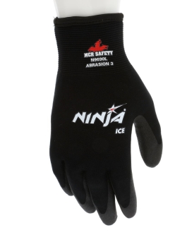 Ninja® Ice 15 Gauge Black Nylon with Acrylic Terry Interior HPT Palm and Fingertip Coating