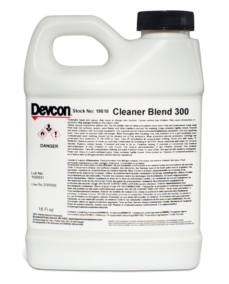 Devcon&reg; 19510 Blend Cleaner, 1 pt, Ethereal Odor/Scent, Pale Amber, Liquid