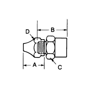 LINCOLN 68943 BRASS CONNECTOR