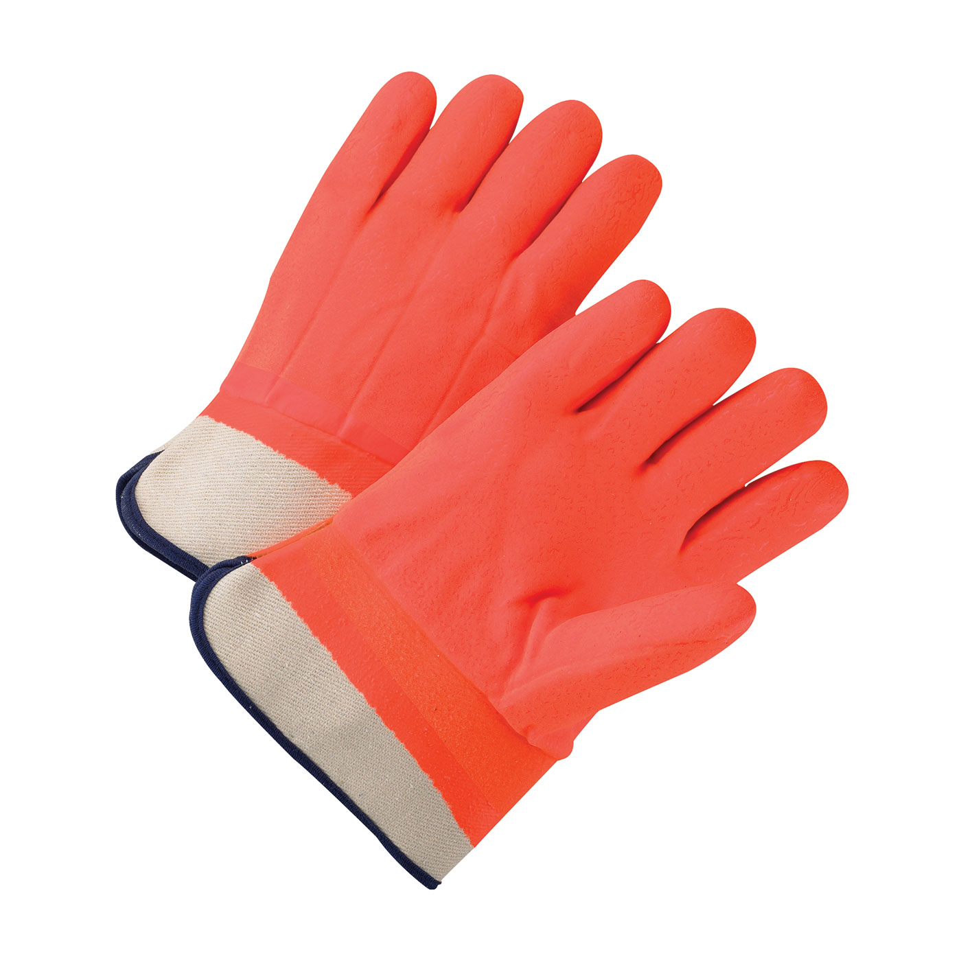 PVC Dipped Glove with Jersey Liner and Rough Finish - Insulated & Waterproof