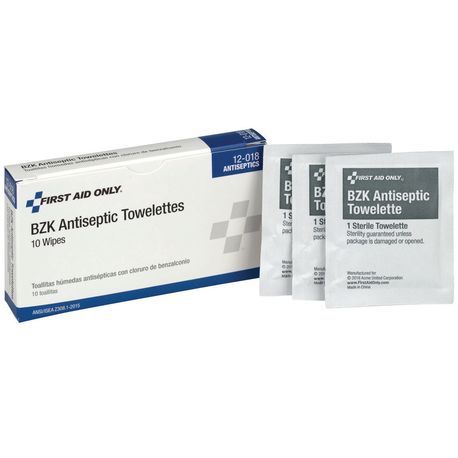 PAC-KIT BZK CHLORIDE TOWELETTE 10BX