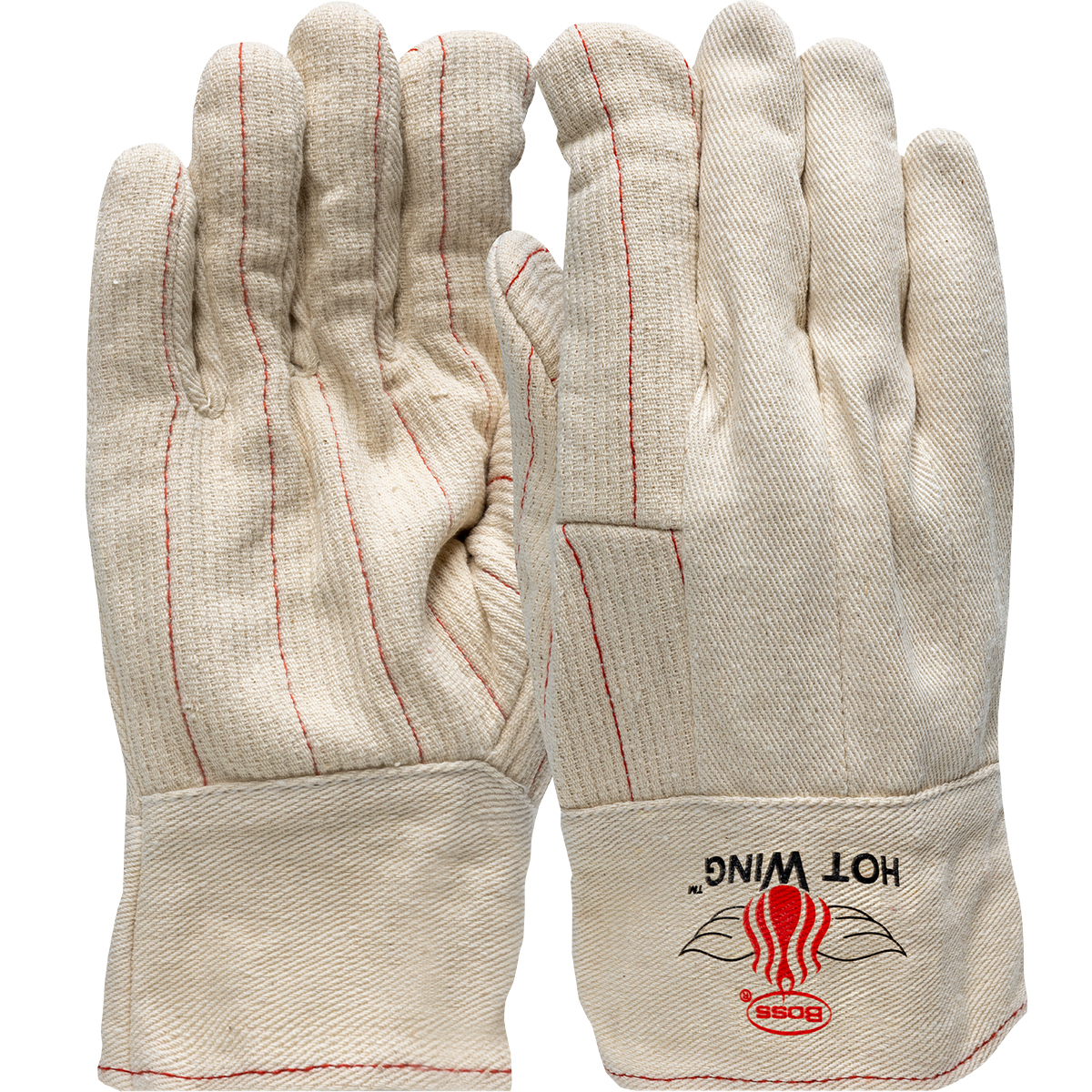 Extra Heavy Weight Cotton Hotmill Glove with Felt Lining - Band Top - No Print