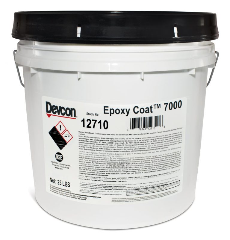 Devcon&reg; EPOXY COAT&trade; 12710 7000 Self-Leveling Floor Coating, 2 gal Container, Liquid Form, Amber, 24 hr Curing