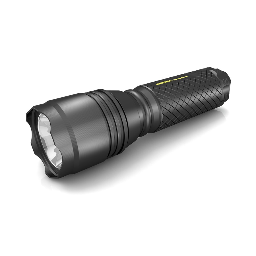 RN3AAA-BA Roughneck Spot-to-Flood Tactical Flashlight, LED Bulb, Aluminum Housing, 260 Lumens (High)/105 Lumens (Low)